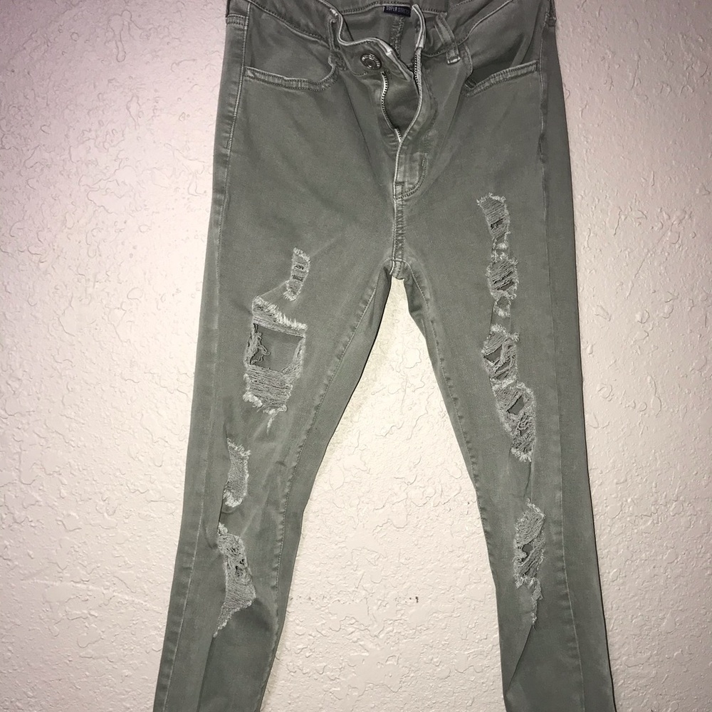 Green high rise American Eagle jeans